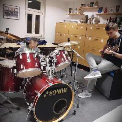 Jammin' with my 7 yo son...