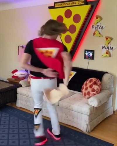 Pizza man, sorcerer of Pizza dough