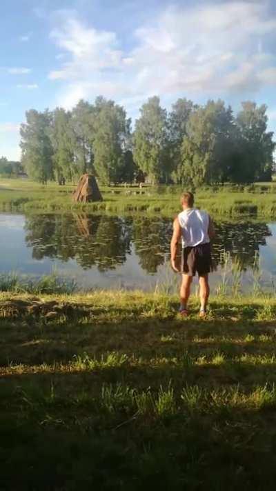 Such a solid throw with minimum effort.