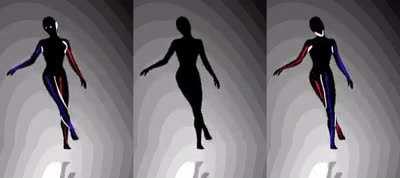 You can flip the middle one by looking at an outer one