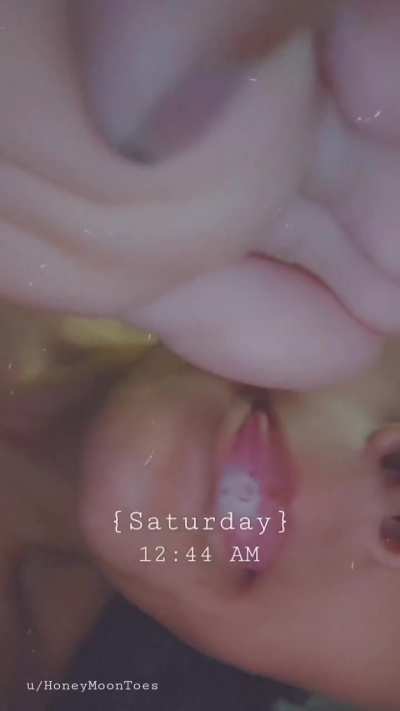 say ahh and clean up the mess(; oc