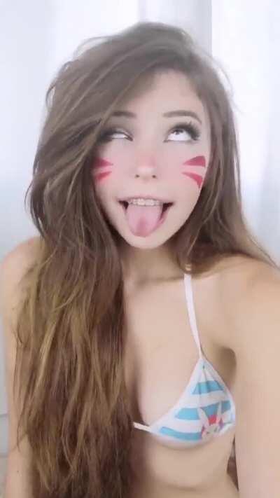 I want to show you just how hard I get for tight princess Belle Delphine!