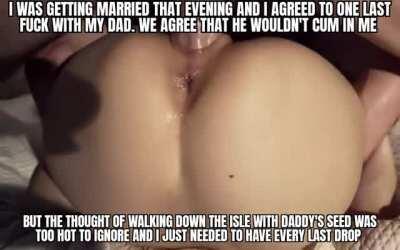 [F/D] Wedding day creampie