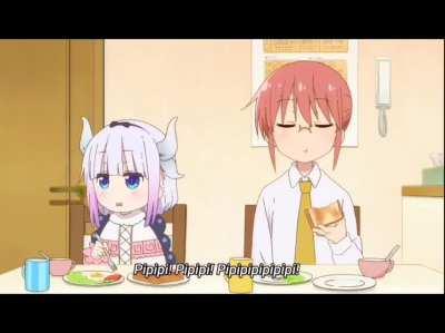 Kanna being too focused on TV