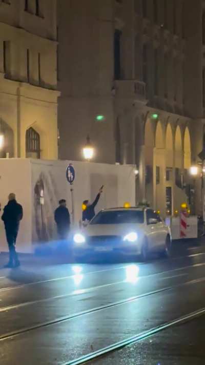 New year’s celebration downtown Munich. He recharged twice. 