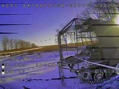 Ukrainian Falcon unit of the 21st Mechanized Brigade destroyed Russian armored and light vehicles in the Sumy/Kursk direction. 07.01.2026