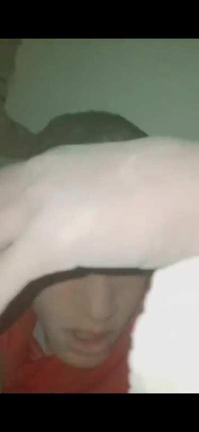 Trapped boy under the rubble in Syria after the earthquake