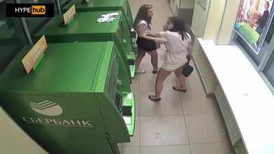 Girl takes on ATM