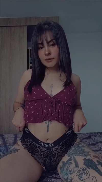 Just wondering if you prefer small boobies over fake boobies step son?