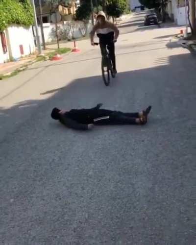 What kind of bike trick was this?