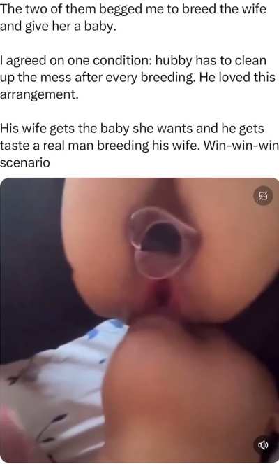 Wife gets a baby and hubby gets lots of free meals! 