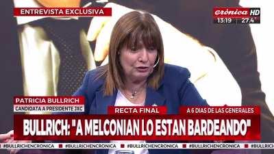 Entrevista de Chiche a Bullrich, pregunta sobre qué le han dicho últimamente.