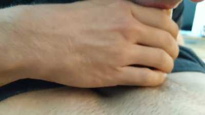 Deepthroating my friends cock before work