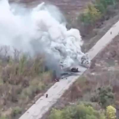 Russian forces used smoke grenades to conceal their attack and prevent the Ukrainian defenders from noticing the motorcycle incursion. The side effect of the smoke screen, however, was that the assault team missed a burned-out car on the road to the Ukrai