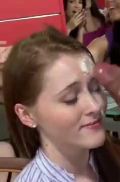 Office Girl Gets a Big Load