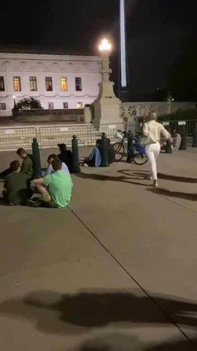 Pollack tells a woman to 