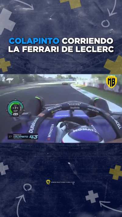 mañana Colapinto corriendo la Ferrari de Leclerc 