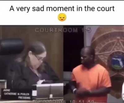 Such a sad moment in Court