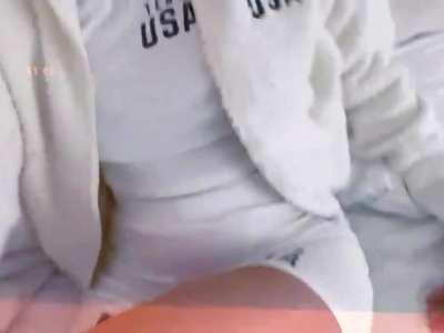 Nina Dobrev spreading her legs for Team USA