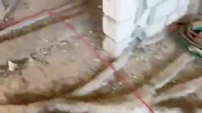 Footage from one of the houses that was rigged with explosives by the Israeli army inside Meiss El-Jabal, Lebanon and was not detonated