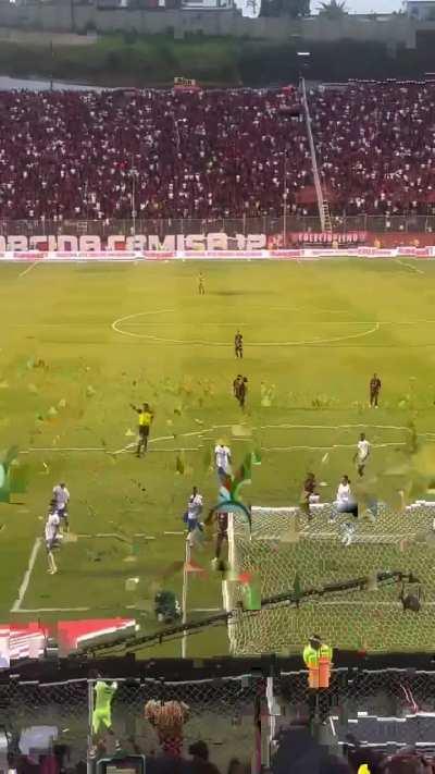 Random fan starts football chant