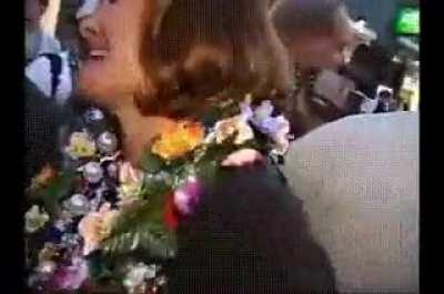 College instructure flashing pussy at mardi gras