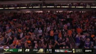 [Highlight] Devin Booker jams it over Giannis but the dunk gets waved off