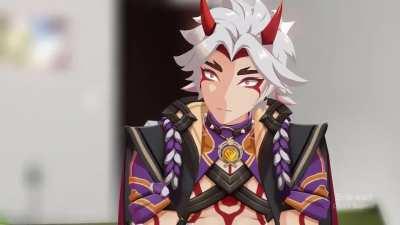 Aether can't handle Ei and Yae Miko in bed