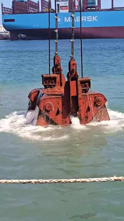 Heavy Marine Dredger Working