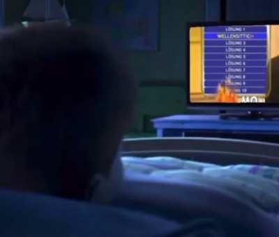 Du bist 2009 beim Fernsehen eingepennt