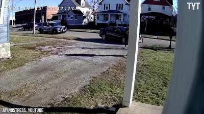 ATF agent in Lorain, Ohio attempts to arrest young teens for jaywalking across a residential street; mother refuses to play along, situation escalates to 12 officers