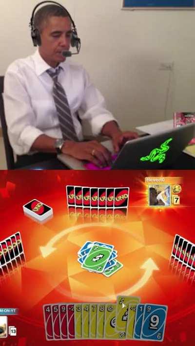 Presidents play UNO!