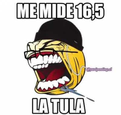 ME MIDE 16,5 LA TULA