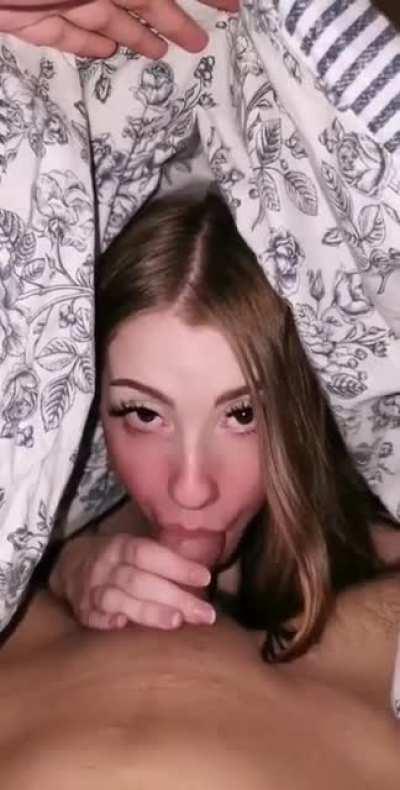 playing fort with the neighbour's daughter