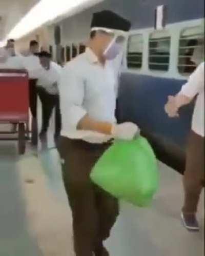 Terrorist organization RSS caught red handed planting explosives on a train carrying migrant workers.