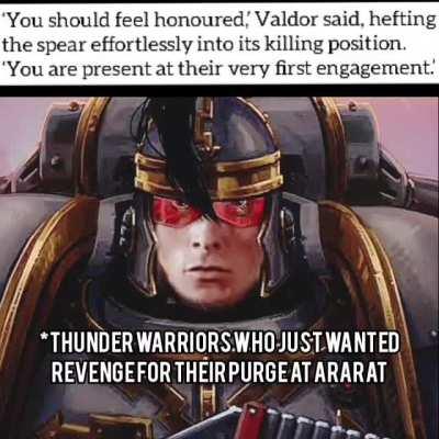 Meanwhile, Big E's in Merica. (btw, 'their' refers to Astartes)