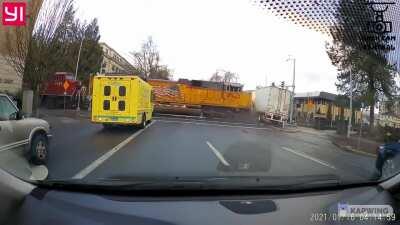 Crossing gates down? Better gun it!