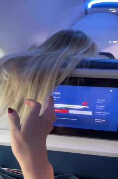 to watch movie on a plane.