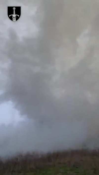 Ukrainian BM-21 Grad of the 33rd Mechanized Brigade shelled areas of enemy concentration in the Khurakove direction. January 2025 [incl. footage of the impacts]