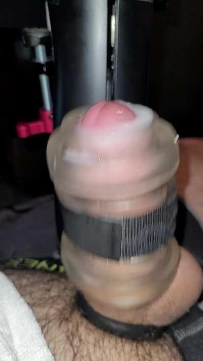closeup cock milking, vocal and verbal