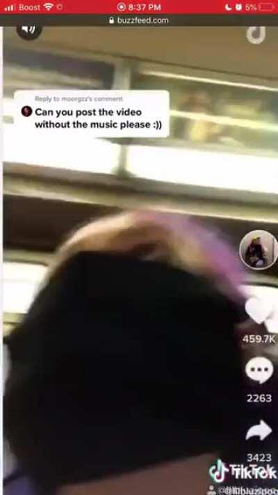 Woman stood up to guy sexually harassing another woman in public