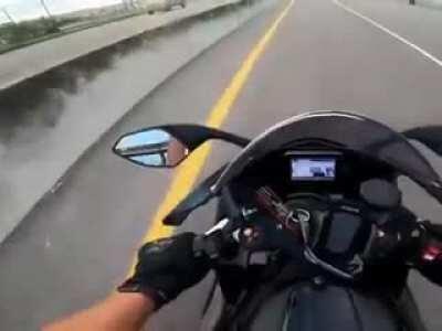 Pick up driver hitting motorist(he is fine)