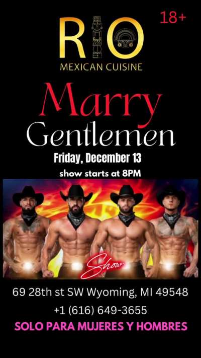 Come to my Magic Mike show …December 13th Grand Rapids Michigan 