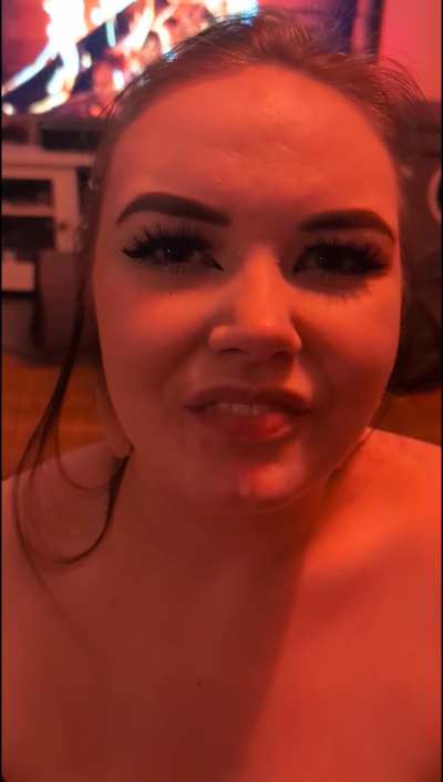 Swallowing his thick load