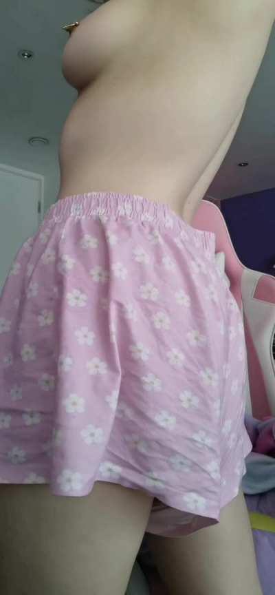 Just awake 5 minutes and already stripping for reddit lol! You like my jammies?