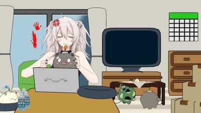 SSRB being naughty... perhaps it's on purpose? Hey! The dessert isn't for you!!!