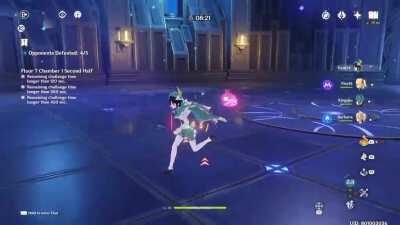 This Fatui Anemoboxer ran away after seeing Venti's ult