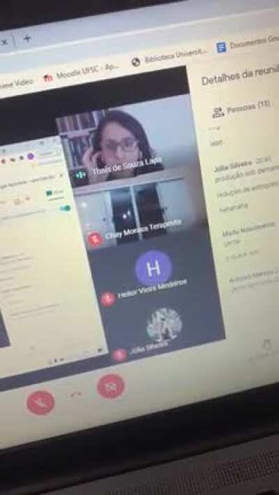 Having sex during online class without checking your cam