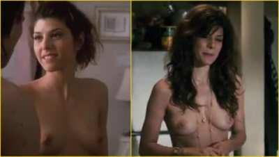 Marisa Tomei's tits 14 years apart in Untamed Heart (1993) and Before the Devil Knows You're Dead (2007)