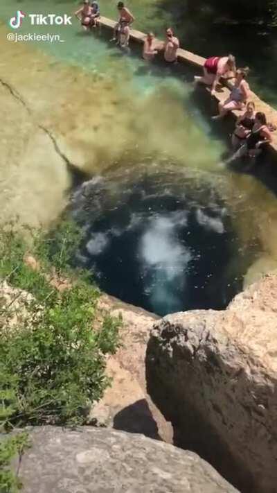 This is Jacob's Well, Texas. uttery horrifying